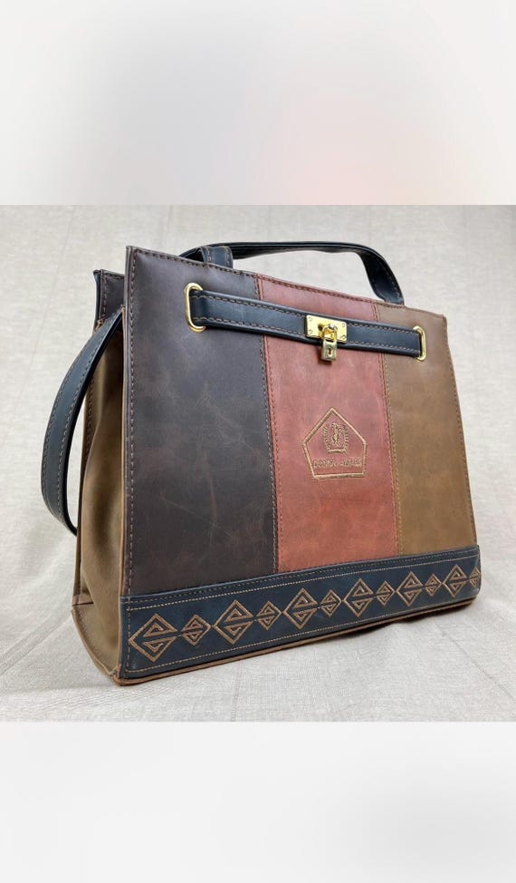 Vintage 90s Brown Shoulder Bag Retro Handbag for Everyday Use