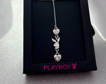 プレイボーイ バニーY字ネックレス（CZハートチャーム付き） - Etsy 日本
