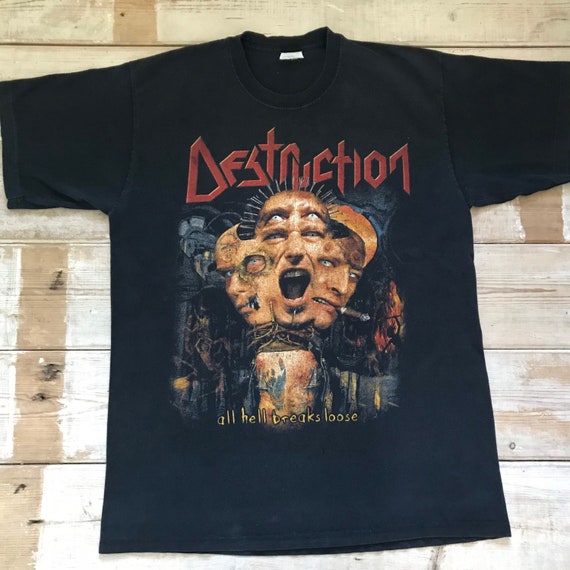 Metal Goth Emo Music German Metal Band T Shirt Destruction All Etsy