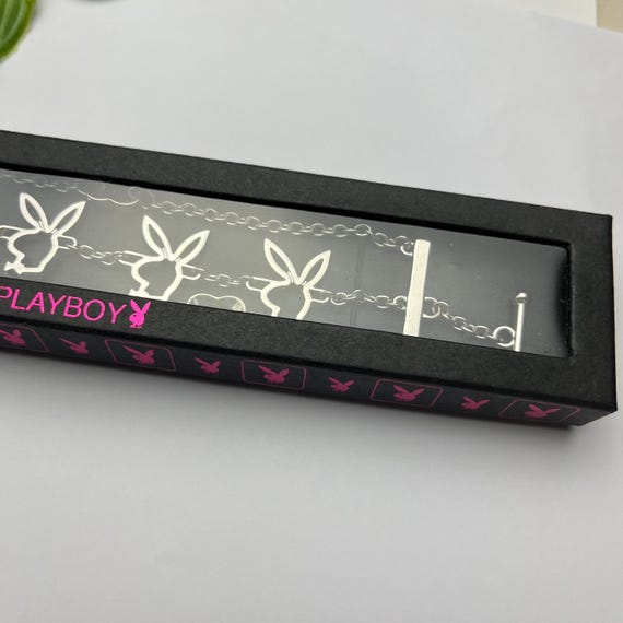 Playboy Silver infinity charm bracelet, rabbit ch… - image 9