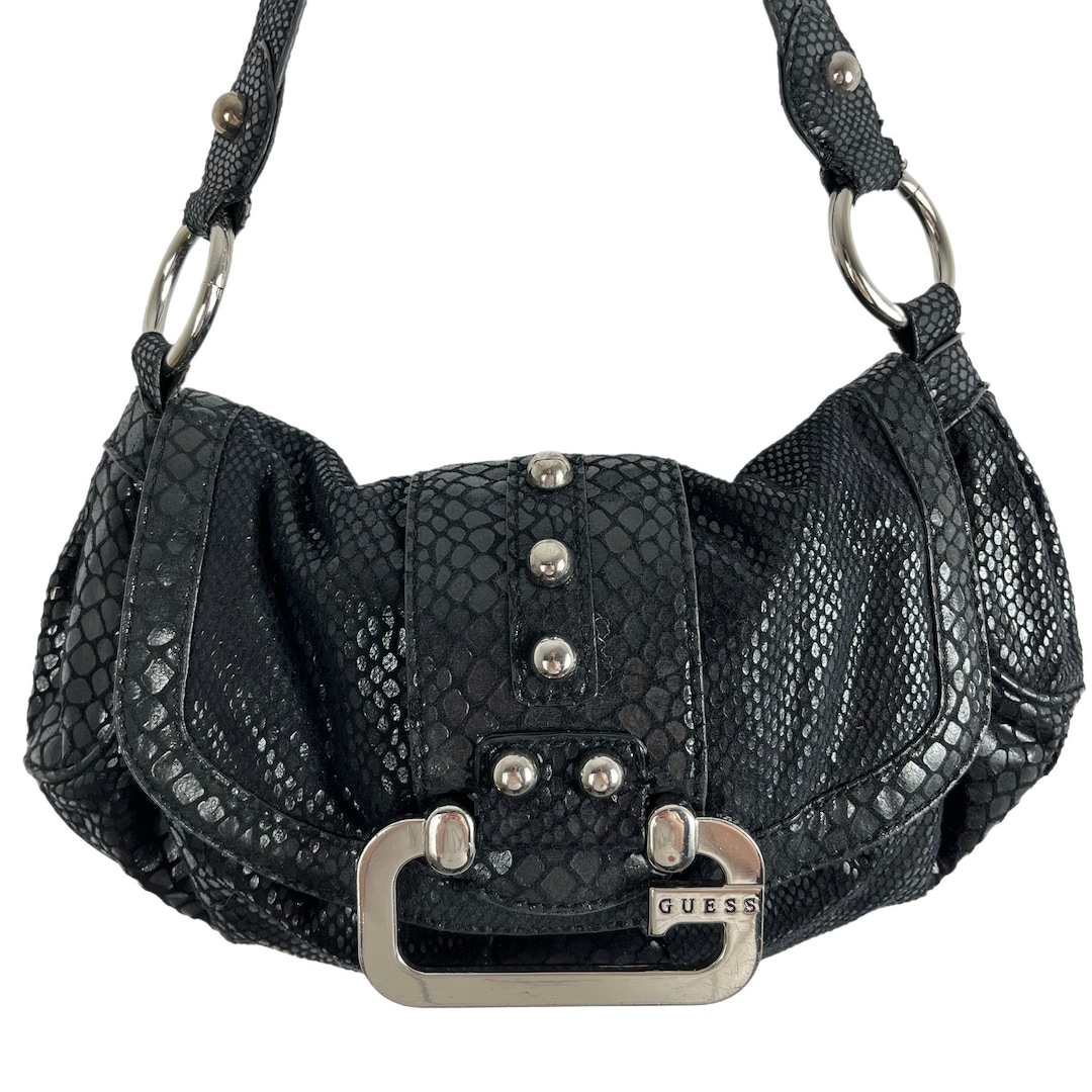 Vintage Guess Bag Y2K Black Guess Bag Guess Shoulder Bag Black Etsy