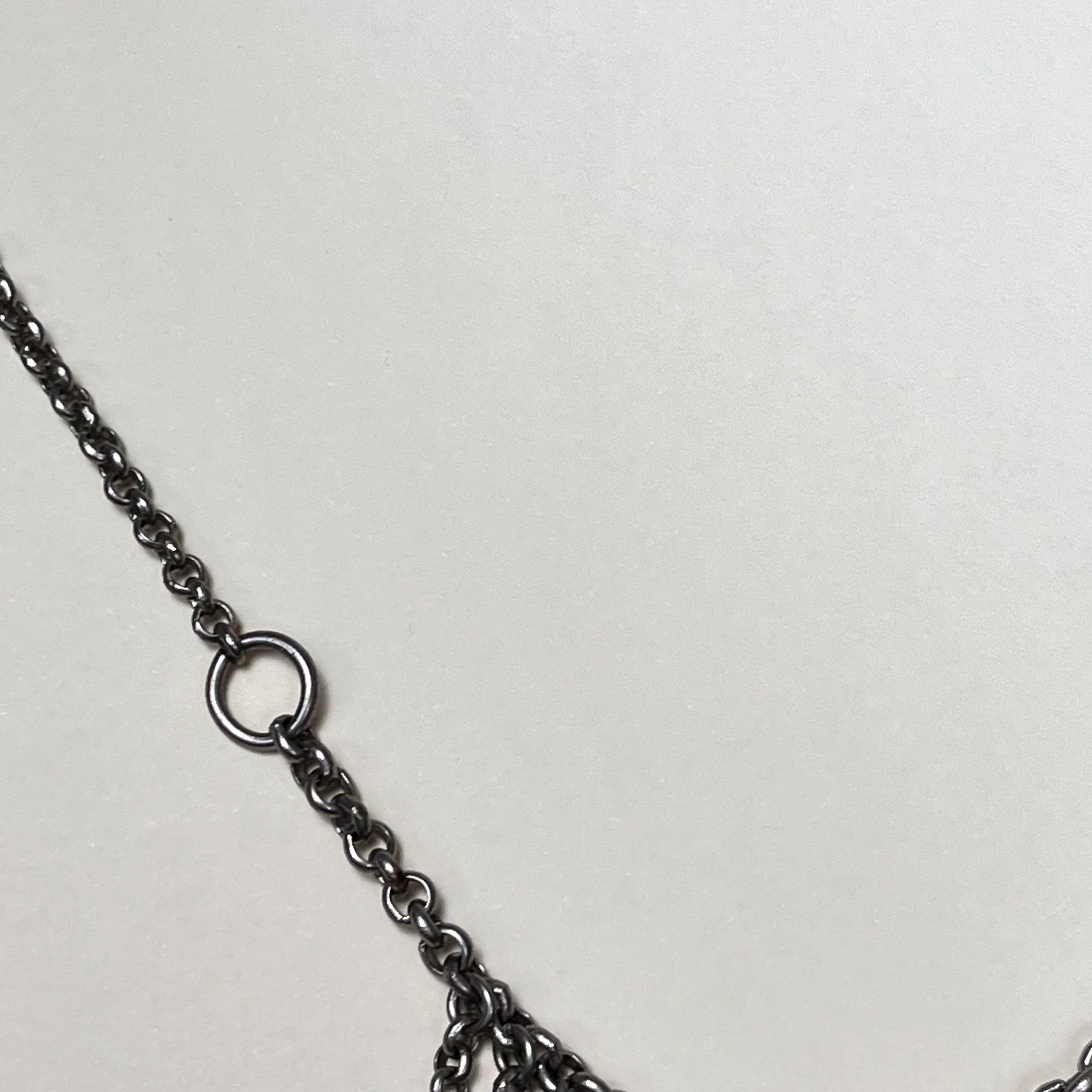 Vintage Thierry Mugler Necklace – 1990s Face Pendant Fringe