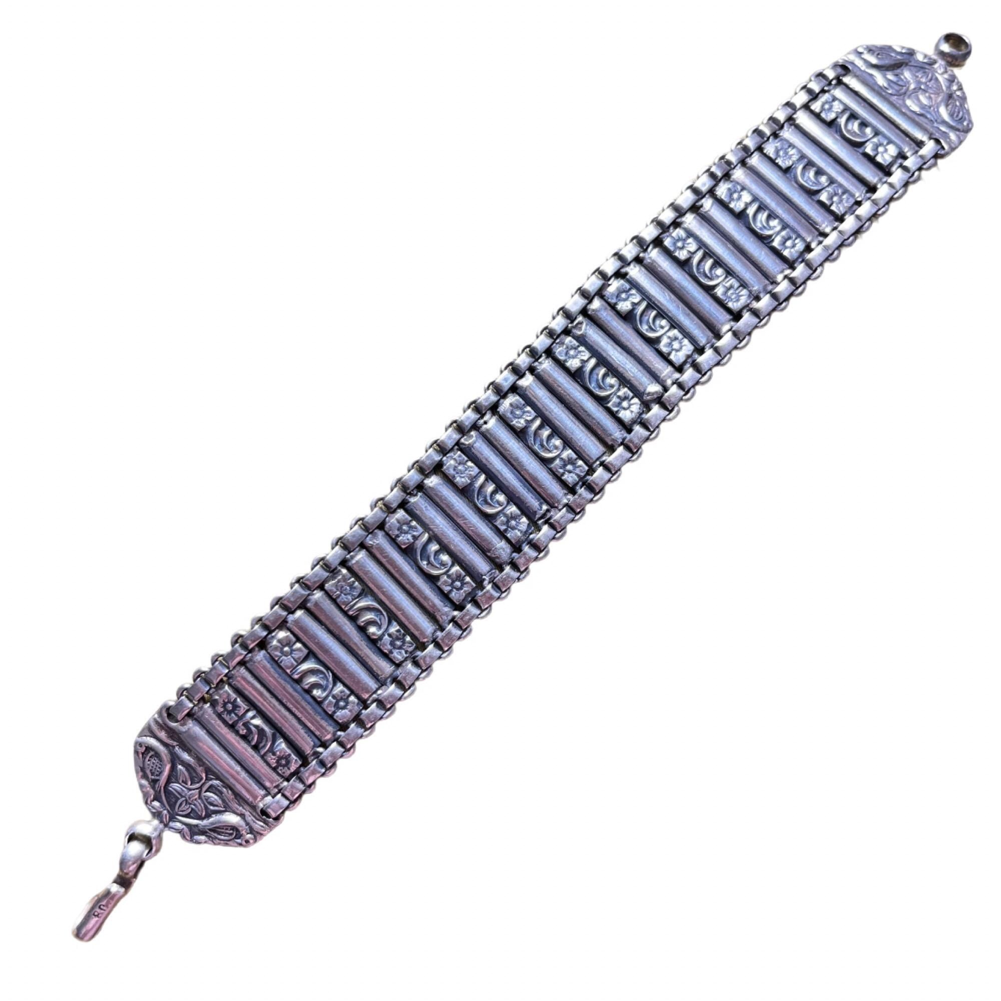Bracelet Ancien En Argent Massif 800 - Style Chaîne - Occasion