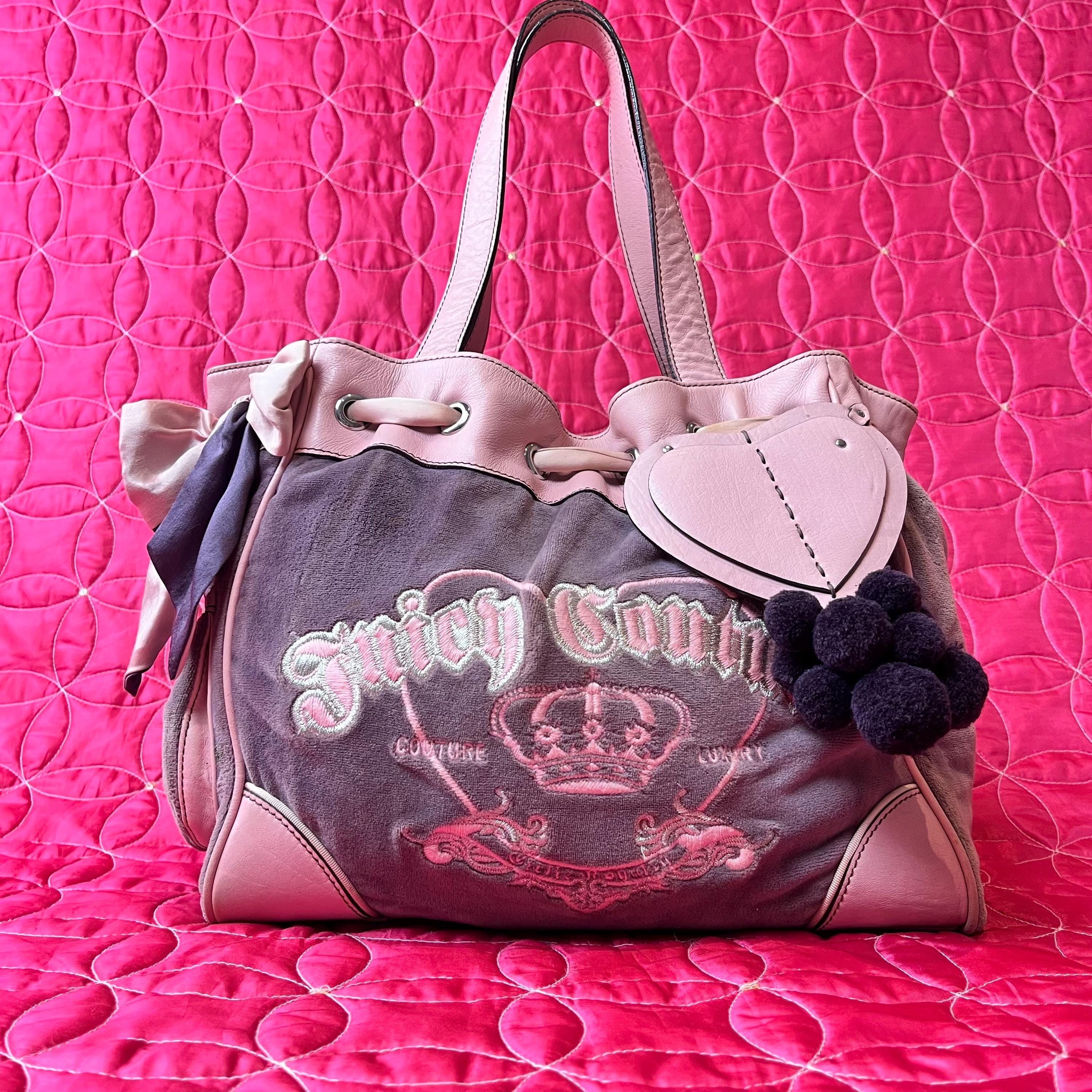 Vintage Y2K Original Juicy Couture Handbag, Pink and Purple Vintage Y2K Original Juicy Couture Handbag, Pink and Purple