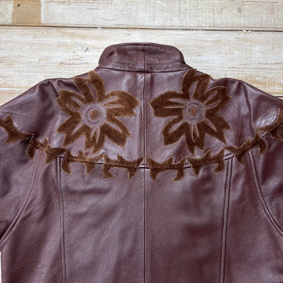 Vintage Brown Leather Coat / Brown Leather jacket… - image 9