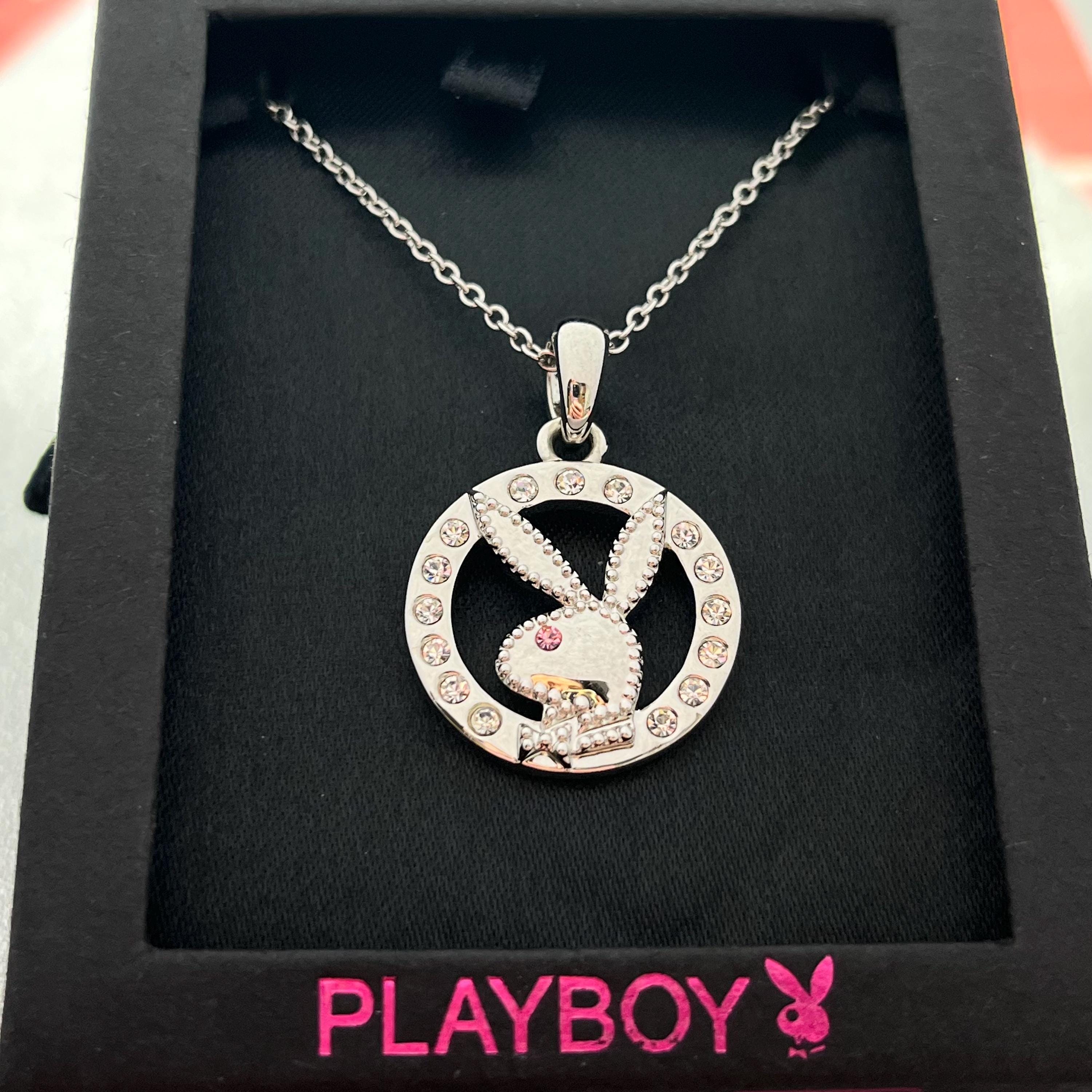 Playboy Bunny Necklace,silver Pendant on Chain, Perfect Gift Idea