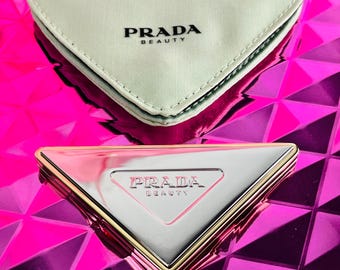 Prada compact mirror vintage 2000s -designer handbag mirror
