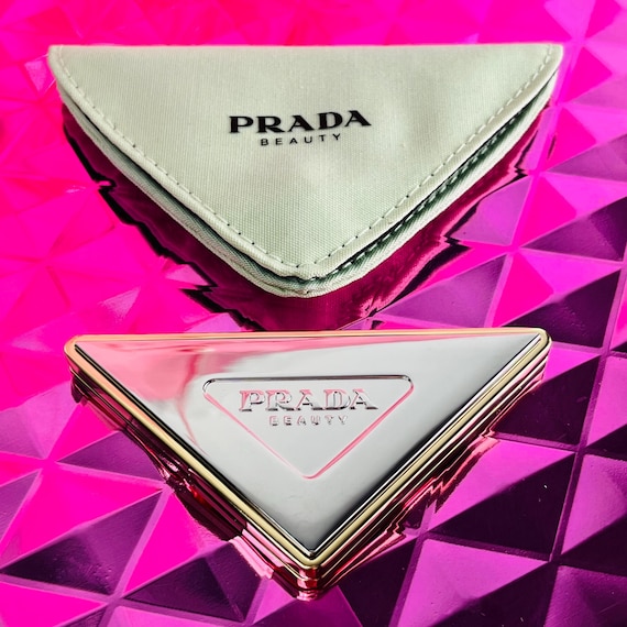 PRADA 三角形ミラー 専用ケース付き　チャーム Prada Compact Mirror Vintage 2000s -designer Handbag Mirror - Etsy