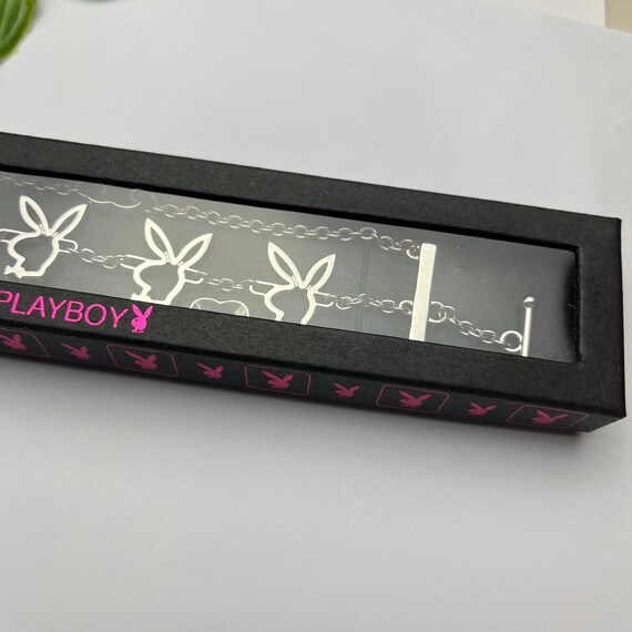 Playboy Silver infinity charm bracelet, rabbit ch… - image 11