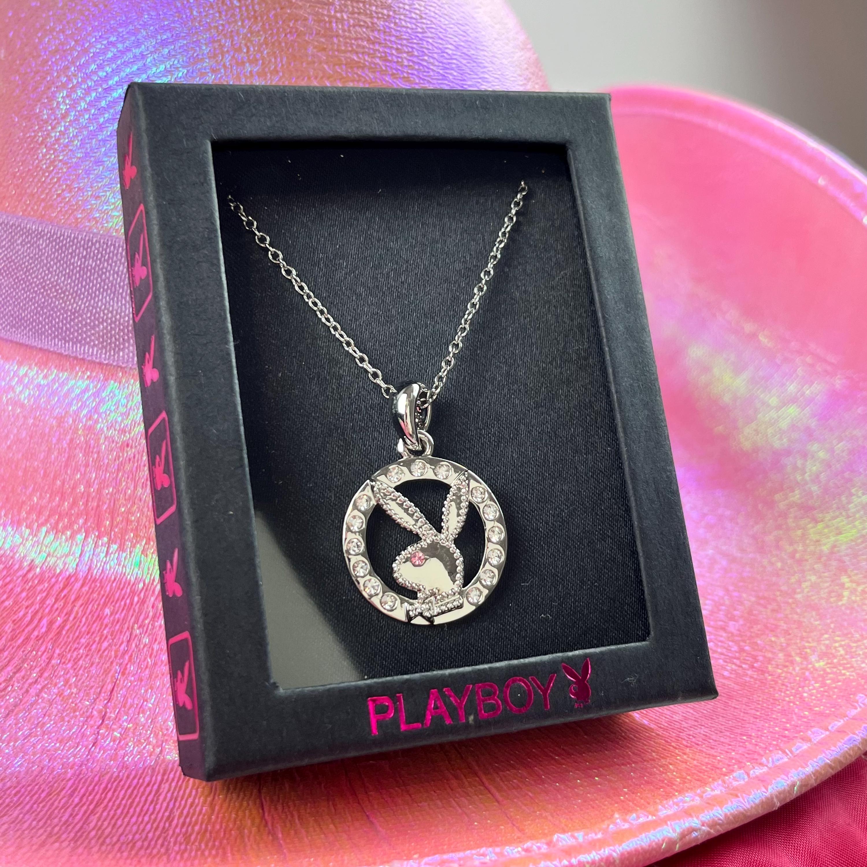 Playboy Bunny Necklace,silver Pendant on Chain, Perfect Gift Idea