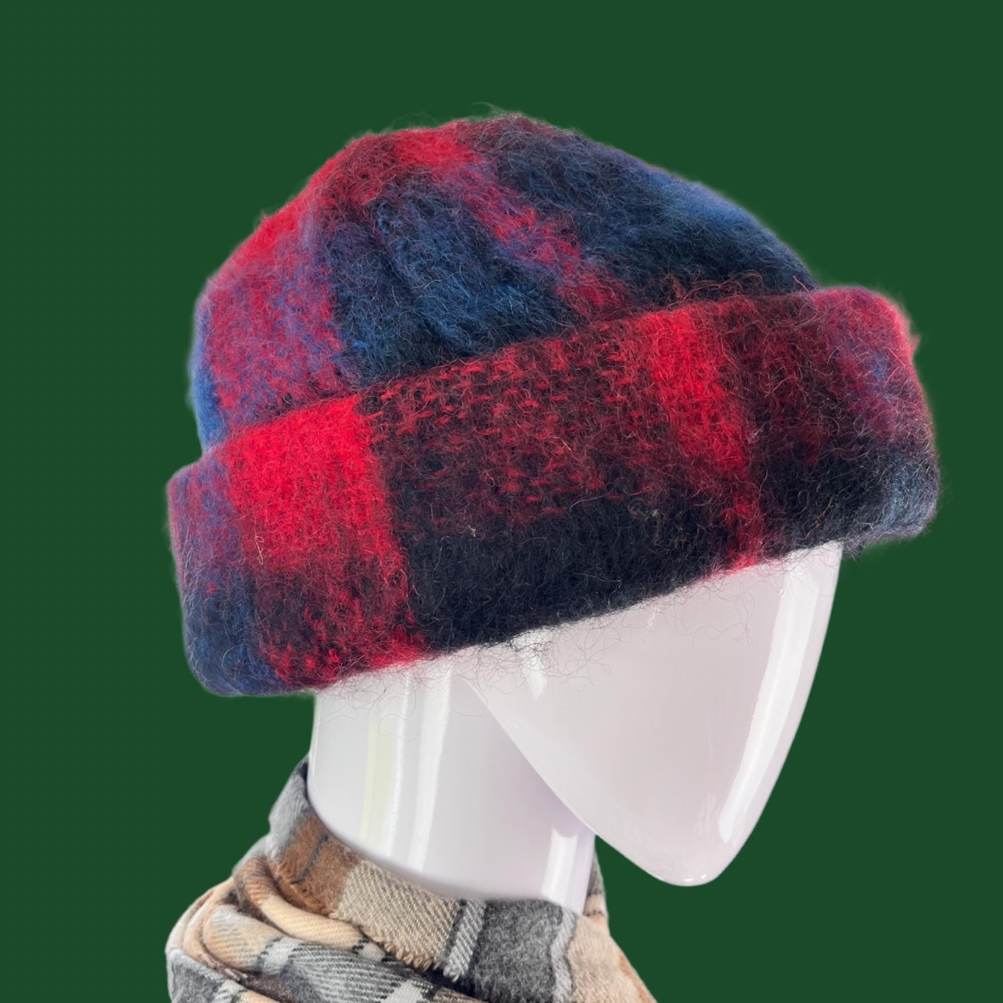 Traditional Irish Fishermans Cap Mohair and Wool Donegal  display picture 1