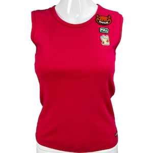 Y2K Miss Sixty Killah Tank Top: Hot Pink Cotton, Colorful Graphics