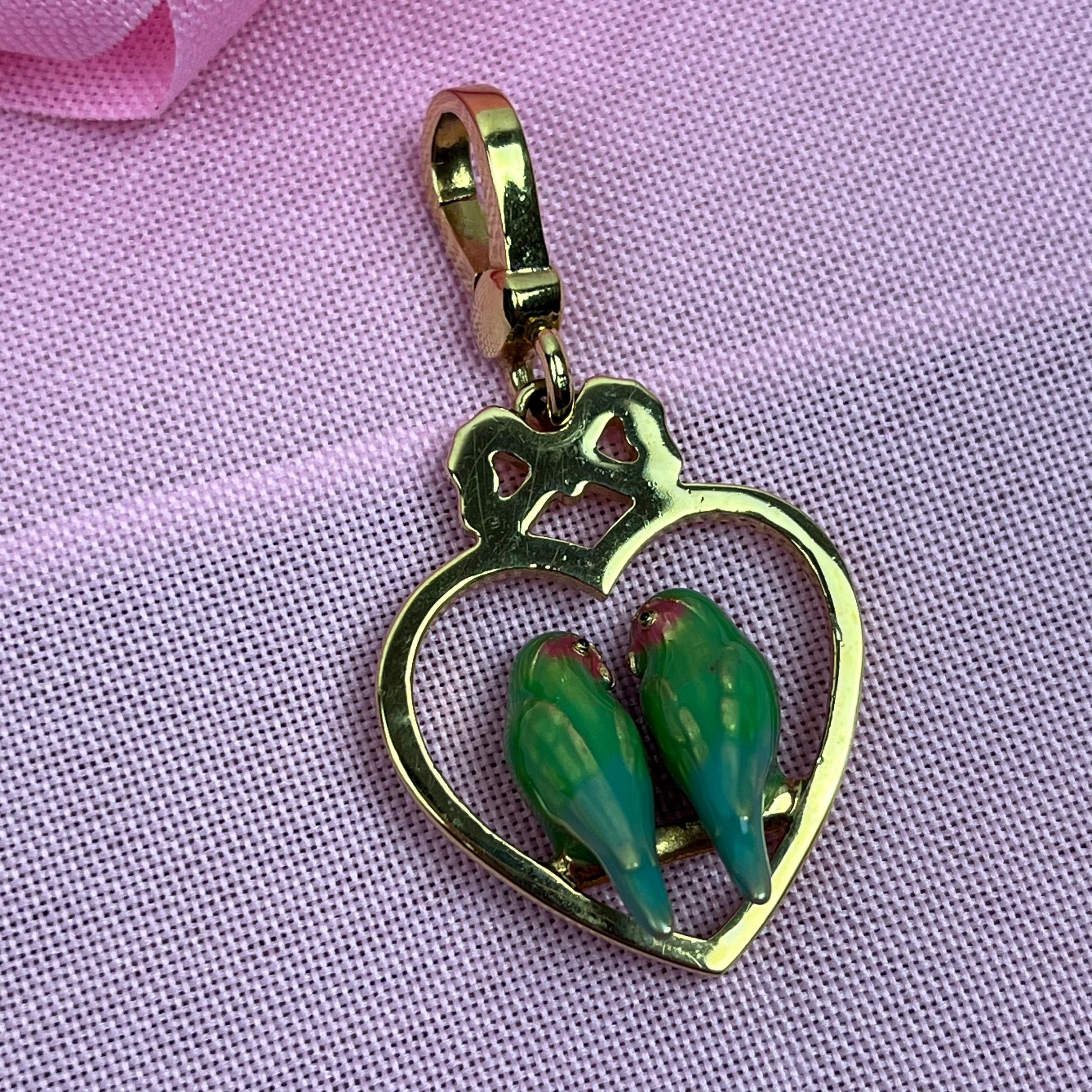 Juicy Couture Charm: Vintage Pink Love Birds Heart Clip-on - Etsy Juicy Couture Charm: Vintage Pink Love Birds Heart Clip-on - Etsy