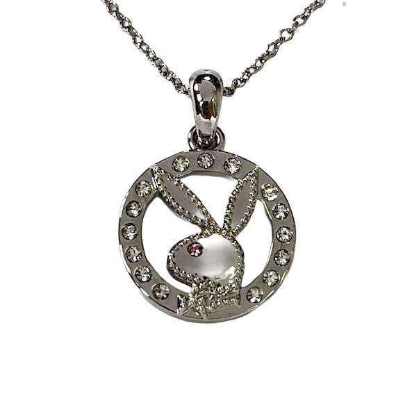 アクセサリー playboy pendant top 14k 14k Gold XL Playboy Bunny Pendant with Round Diamond and