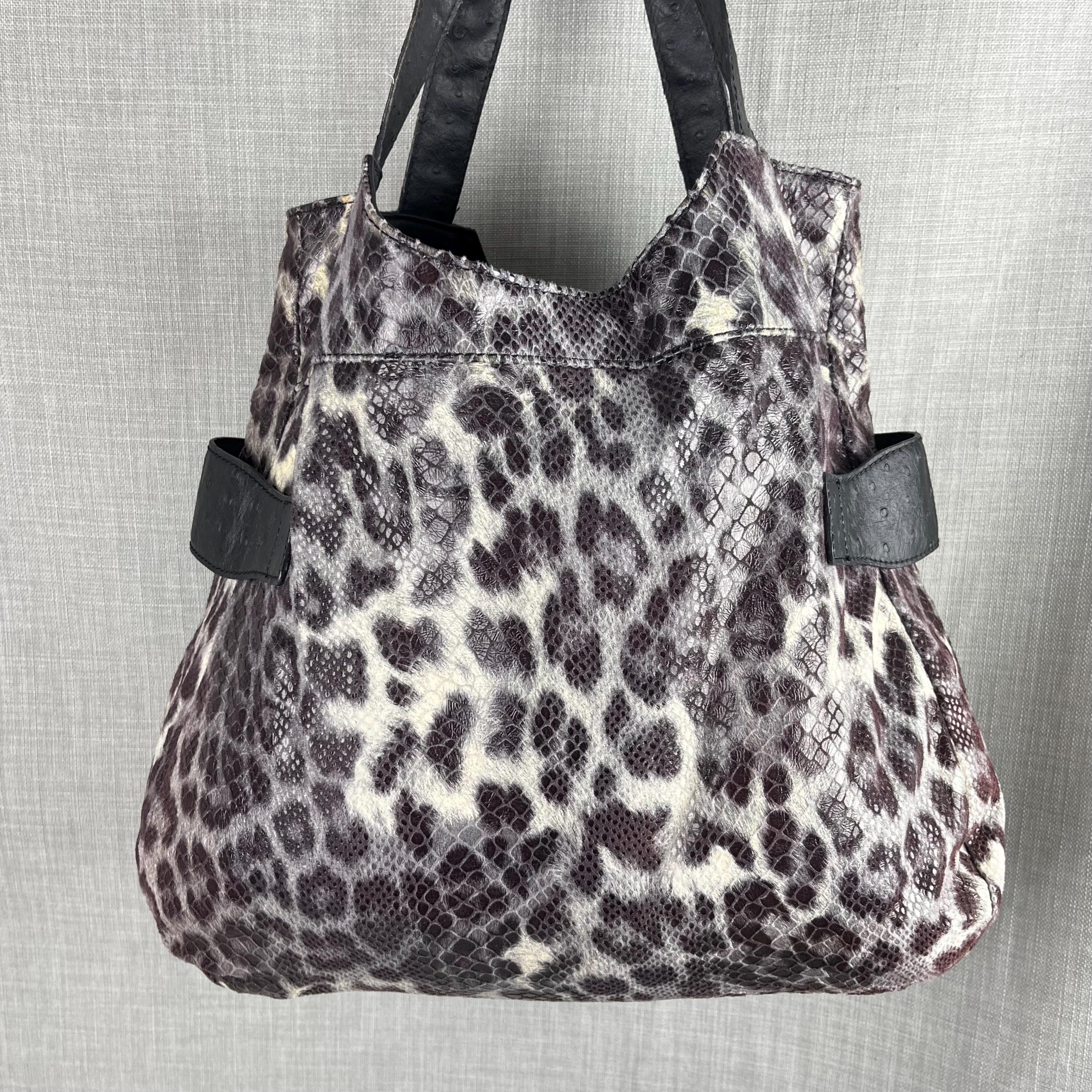 Vintage Y2K Guess Leopard Print Tote Bag: Purple & Black - Etsy
