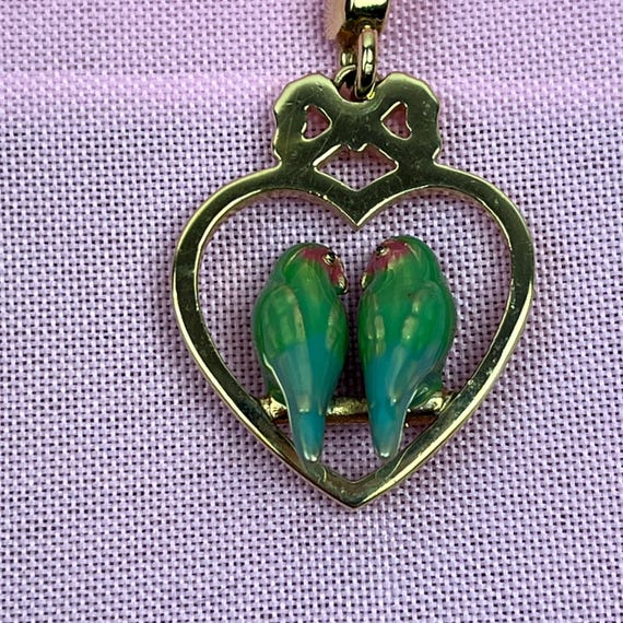 Juicy Couture Charm: Vintage Pink Love Birds Heart Clip-on - Etsy