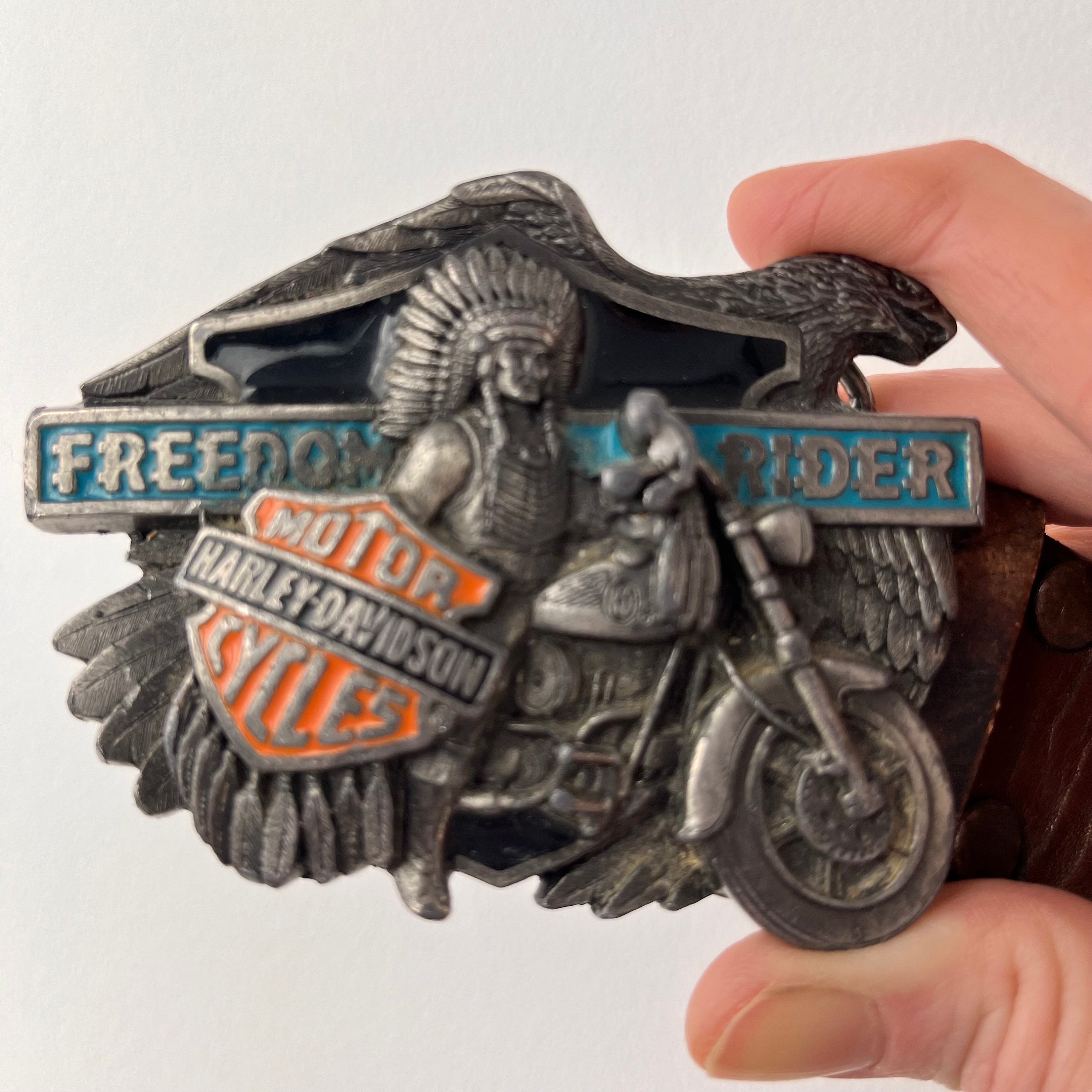 Harley Davidson Leather Belt-vintage 90s - Etsy