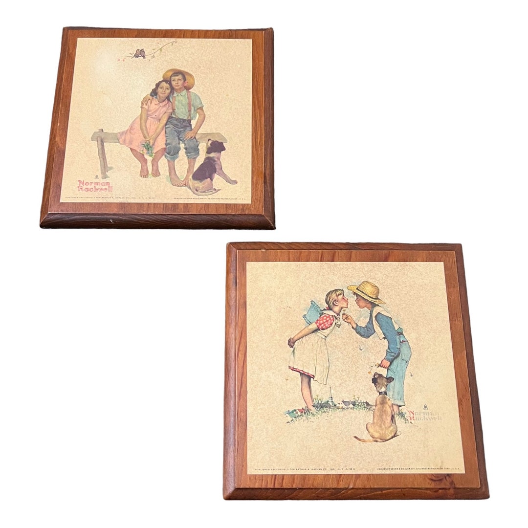 Set of 2 Vintage Norman Rockwell Framed Prints Etsy