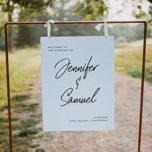 Minimalist Wedding Welcome Sign Template Modern Boho Wedding Welcome Sign Printable Welcome Sign Wedding Sign | Ellie