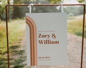 Retro Wedding Welcome Sign Template 70s Wedding Welcome Sign 60s Groovy Printable Welcome Sign Wedding Sign | Zoey