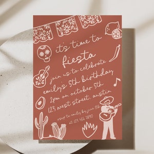 Fiesta Birthday Invitation, Mexican Birthday Party Invitation, Cactus Invitation Template,  Mexican Fiesta Birthday Party | HD4