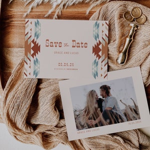 Western Save The Date Template Boho Southwestern Wedding Ranch Wedding South Texas Wedding Save The Date