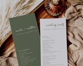 Sage Wedding Program Template Download Sage Green Wedding Program | Sage Desierto