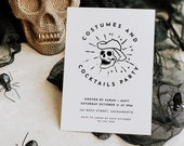 Halloween Party Invitation Template Halloween Evite Skull Invitation Printable Halloween Party Invite Template Editable Invitation