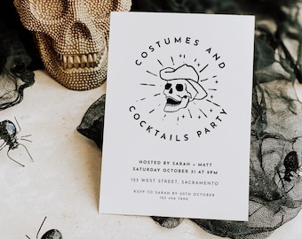 Halloween Party Invitation Template Halloween Evite Skull Invitation Printable Halloween Party Invite Template Editable Invitation