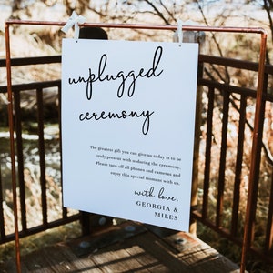 Unplugged Ceremony Sign Template Unplugged Ceremony Wedding Sign | Georgia