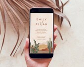 Desert Wedding Electronic Invitation Template Digital Evite Template Wedding Invitation // Evite Phone Invitation | Ava
