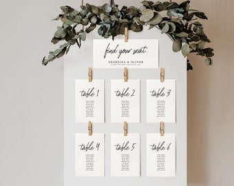 Seating Chart Cards Minimalist Seating Chart Card Template Minimal Seating Chart Cards Wedding Templates | Indy