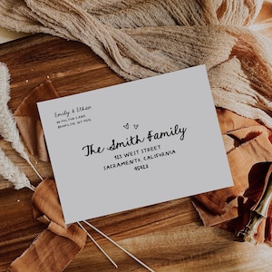 Hand Written Wedding Envelope Template Hand Drawn Wedding Envelope Address Template | HD1