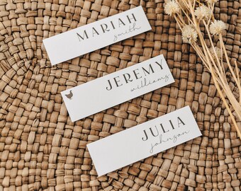 Minimal Wedding Place Card Template Modern Gold Wedding Name Cards Place Card Printable Placecards Gold Instant Download | Julia