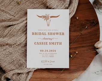 Western Bridal Shower Invitation Template Southwestern Bridal Shower Invitation Desert Bridal Shower Invitation | Moab