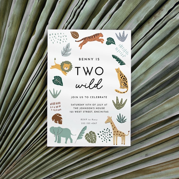 Two Wild Birthday Etsy