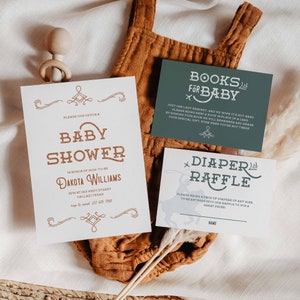 Western Baby Shower Invitation Boho Desert Baby Shower Southwestern Gender Neutral Instant Download Wild West Baby Shower Cowboy | Dakota