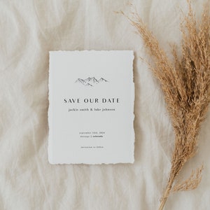 Mountain Wedding Save The Date Template Mountains Save The Date Invitation Template // Colorado