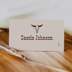 Western Place Card Template Rodeo Wedding Place Card Texas Wedding Place Cards Printable Southwestern Ranch Cowboy Place Cards | Cassie