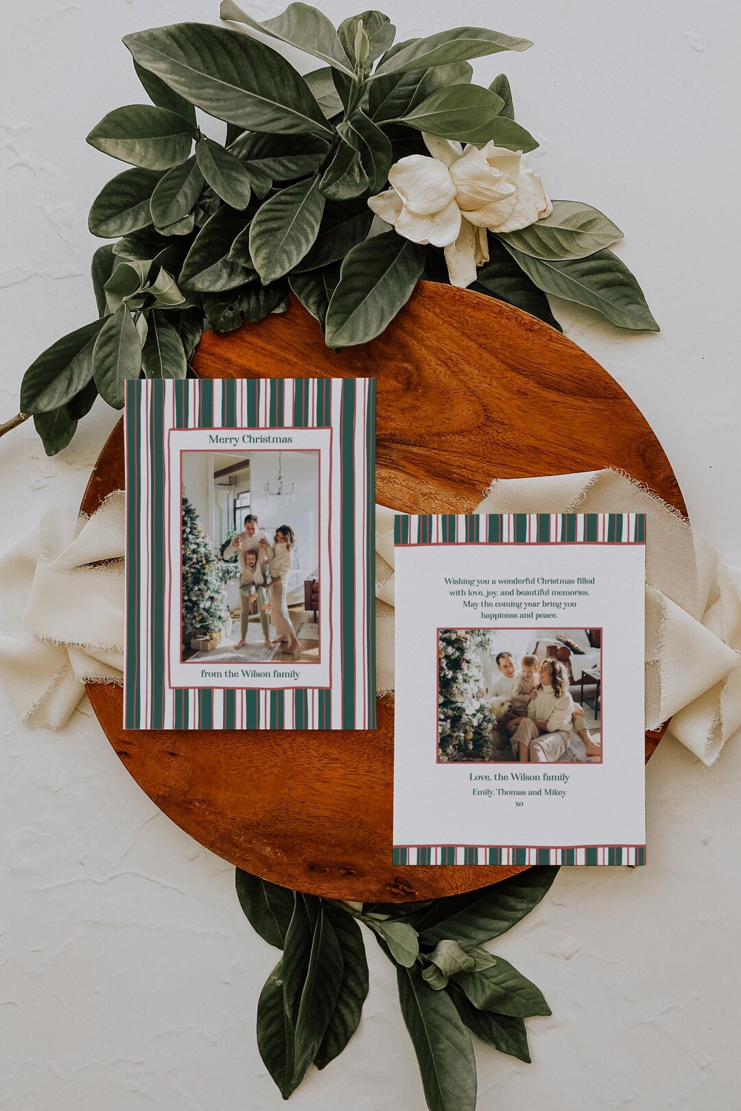 Christmas Cards With Photo, Editable Holiday Cards Template - Etsy