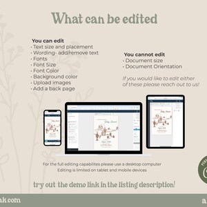 Forest Wedding Invitation Template Pine Trees // Set of 3 DIGITAL DOWNLOAD image 5
