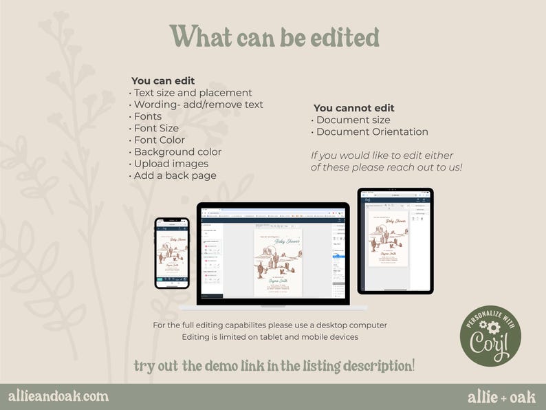 Forest Wedding Invitation Template Pine Trees // Set of 3 DIGITAL DOWNLOAD image 5