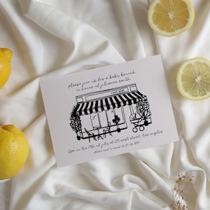 Café Bebé Baby Shower Invitation Template, Whimsical French Baby Shower Coffee Theme | TA2