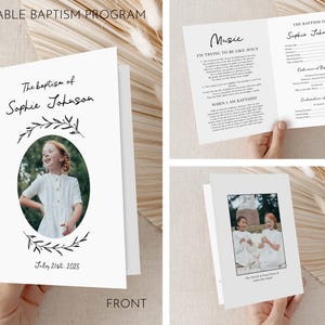 LDS Baptism Program Printable Neutral Baptism Program Editable LDS Program