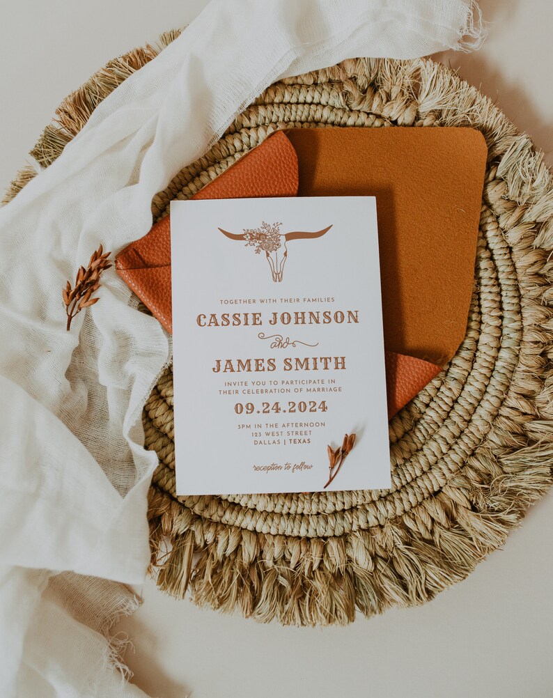 Boho Desert Wedding Invitation Pocketfold Wedding Invitation Etsy