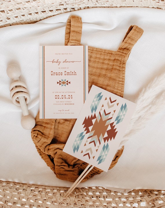 Western Baby Shower Invitation Instant Download Wild West Baby Etsy