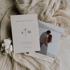 Reserva La Fecha Invitaciòn Digital Plantilla para Invitaciónes de Boda Spanish Save The Date Invitation Minimalista Nuestra Boda | June