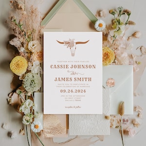 Western Wedding Invitation Template Southwestern Wedding Invitation Printable Ranch Wedding Invitation Cowboy Wedding Invitation | Moab