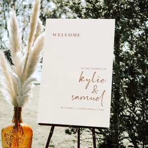 Beige Wedding Welcome Sign Template Boho Wedding Welcome Sign Printable ...
