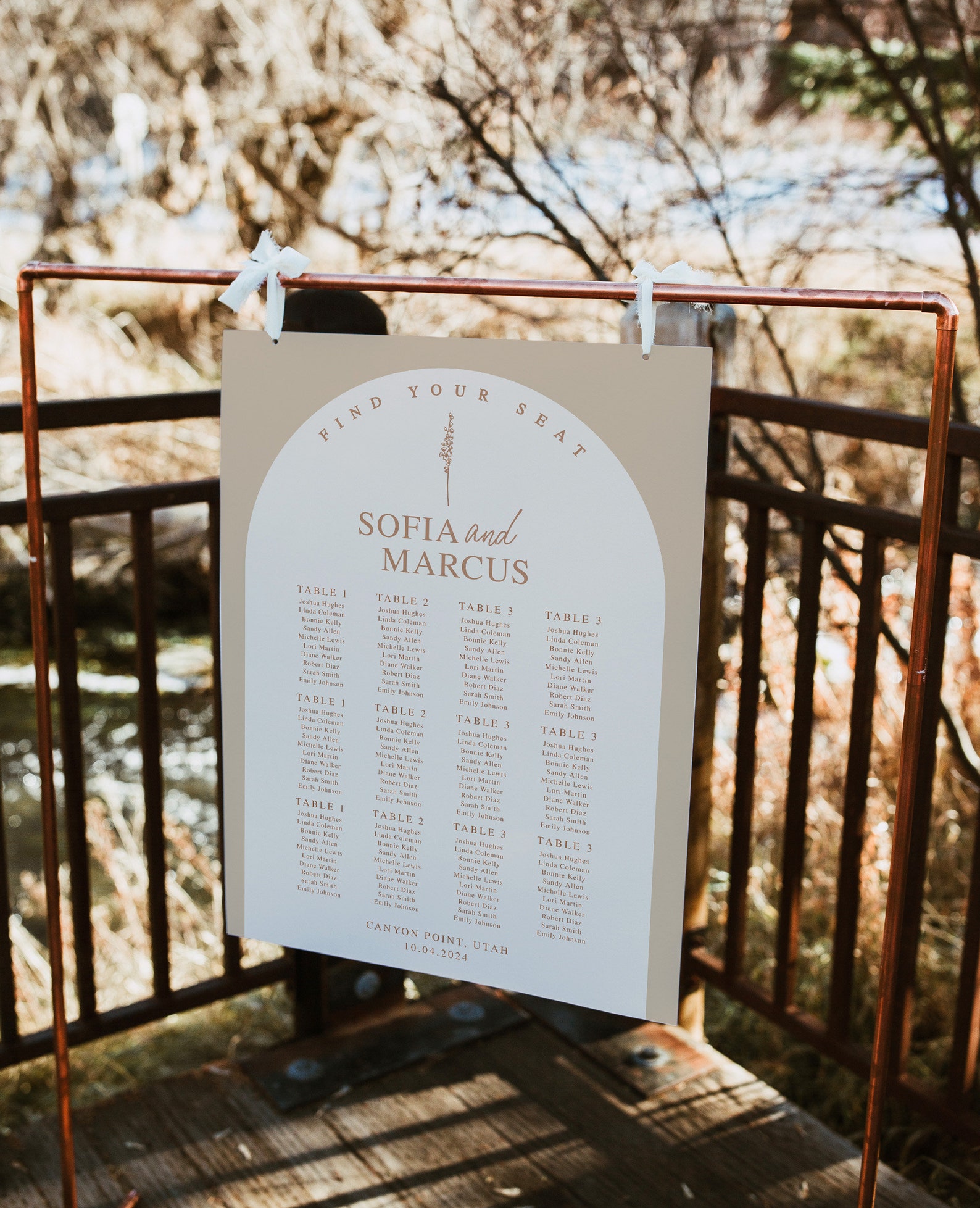Arched Seating Chart Template Editable Arch Wedding Seating | Etsy